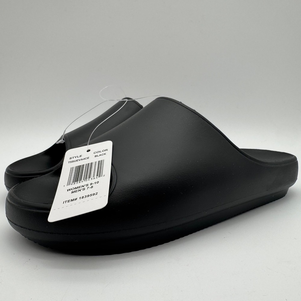 Unisex Cushion Slide Sandals Black Women's 9-10 Men's 7-8